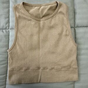 SKIMS Stretch Rib High Neck Bra Desert XXS/XS